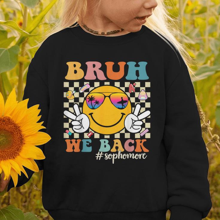 Bruh We Back Sophomore Retro Back To School Boys Girls Kids Graphic Toddler Sweatshirt Bruh We Back Sophomore Retro Back To School Boys Girls Kids Graphic Toddler Sweatshirt