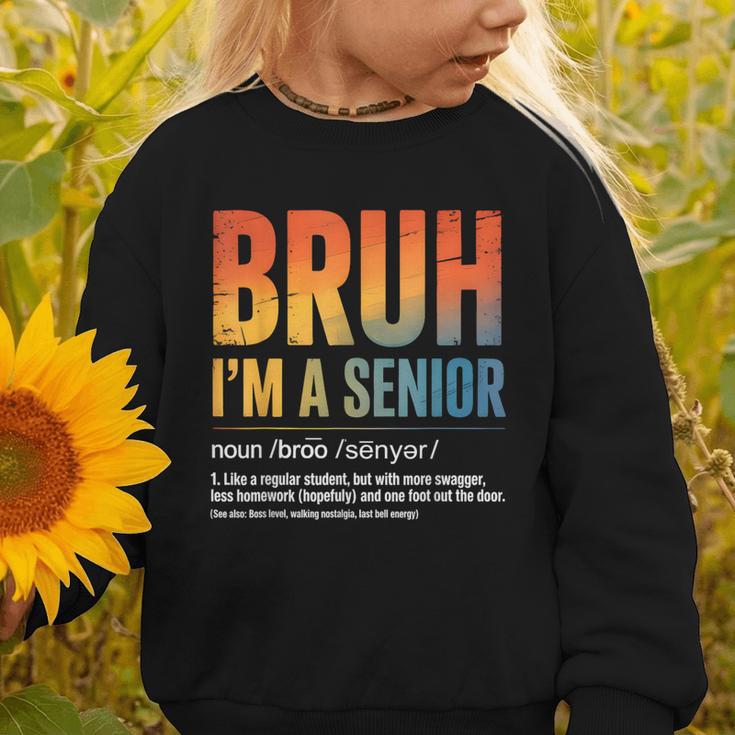 Bruh I'm A Senior Back To School Class Of 2026 Graduation Graphic Toddler Sweatshirt