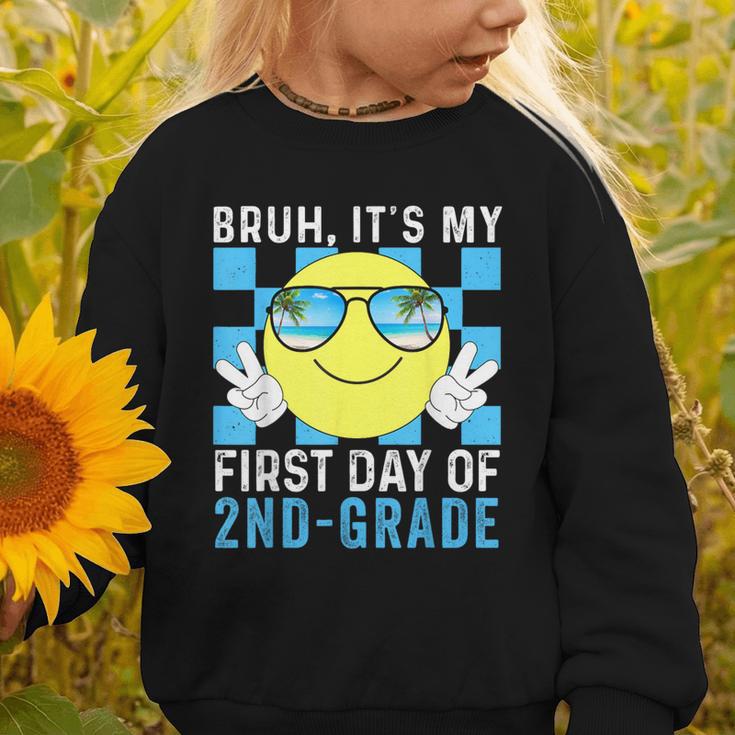 Bruh It's My First Day Of 2nd-Grade Back To School Kids Boys Graphic Toddler Sweatshirt Bruh It's My First Day Of 2nd-Grade Back To School Kids Boys Graphic Toddler Sweatshirt