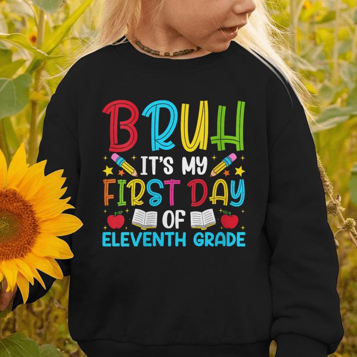 Bruh It's My First Day Of Junior Back To School Graphic Toddler Sweatshirt Bruh It's My First Day Of Junior Back To School Graphic Toddler Sweatshirt