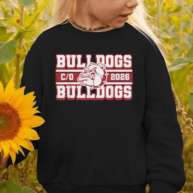 Bulldogs Class Of 2026 Back To School Senior Spirit M Graphic Toddler Sweatshirt