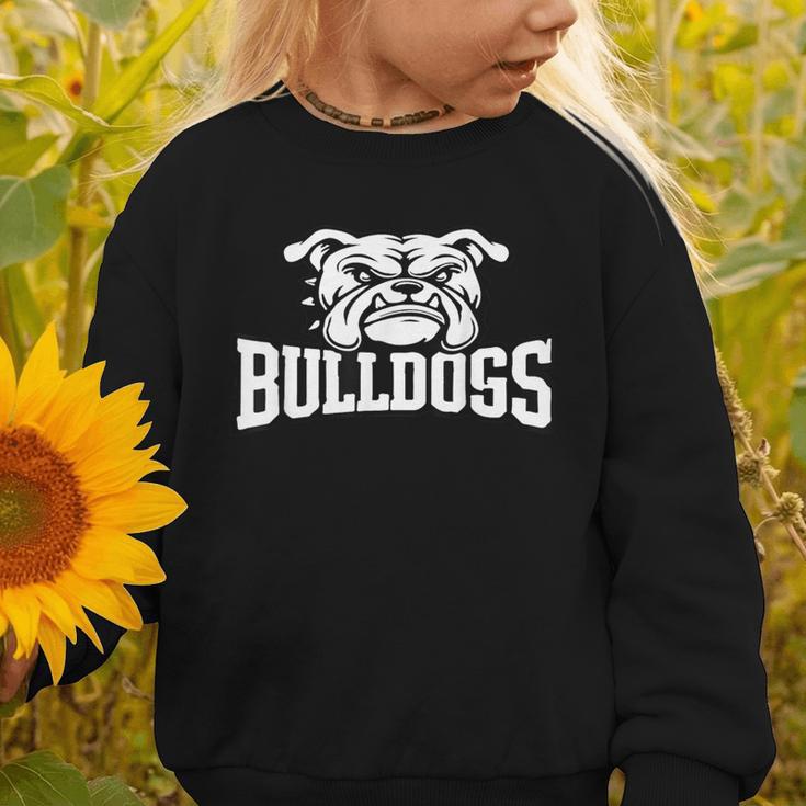 Bulldogs Mascot Back To School Team Spirit Graphic Toddler Sweatshirt Bulldogs Mascot Back To School Team Spirit Graphic Toddler Sweatshirt