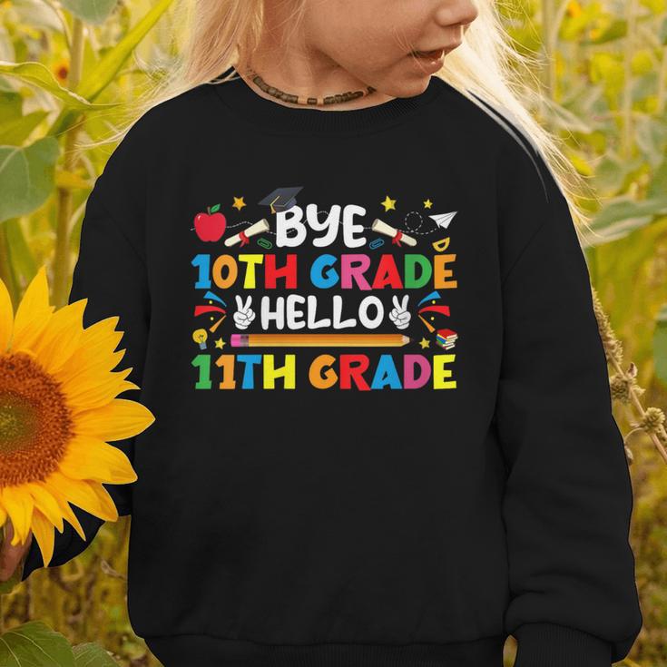Bye 10th Grade Hello 11th Grade Back To School Kids Boys Graphic Toddler Sweatshirt