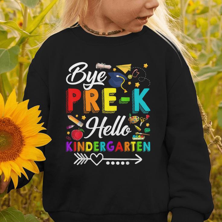 Bye Pre-K Hello Kindergarten Students Pupils Back To School Graphic Toddler Sweatshirt