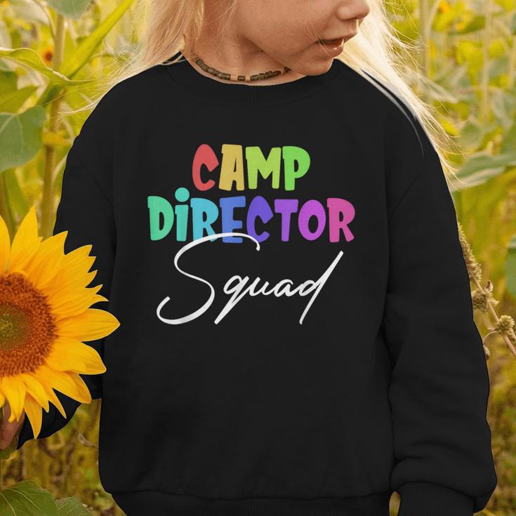 Camp Director Squad Counselor Camper Camping Back To School Graphic Toddler Sweatshirt Camp Director Squad Counselor Camper Camping Back To School Graphic Toddler Sweatshirt