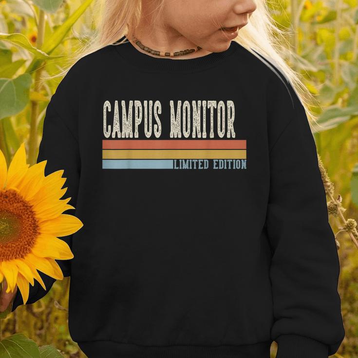 Campus Monitor Week Retro Vintage Back To School Day Graphic Toddler Sweatshirt