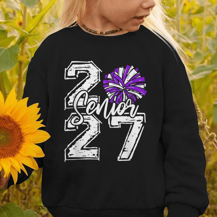 Class Of 2027 Cheer Purple Senior 2027 Back To School Graphic Toddler Sweatshirt Class Of 2027 Cheer Purple Senior 2027 Back To School Graphic Toddler Sweatshirt