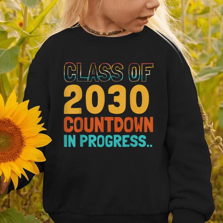 Class Of 2030 Countdown In Progress Fun Back To School Retro Graphic Toddler Sweatshirt Class Of 2030 Countdown In Progress Fun Back To School Retro Graphic Toddler Sweatshirt
