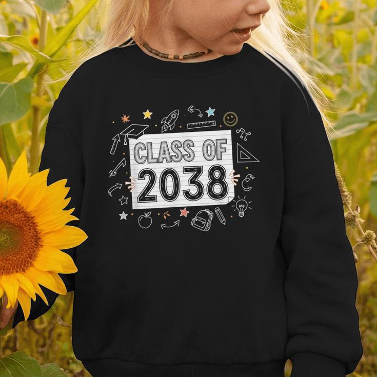 Class Of 2038 Grow Wiith Me School Back To School First Day Graphic Toddler Sweatshirt