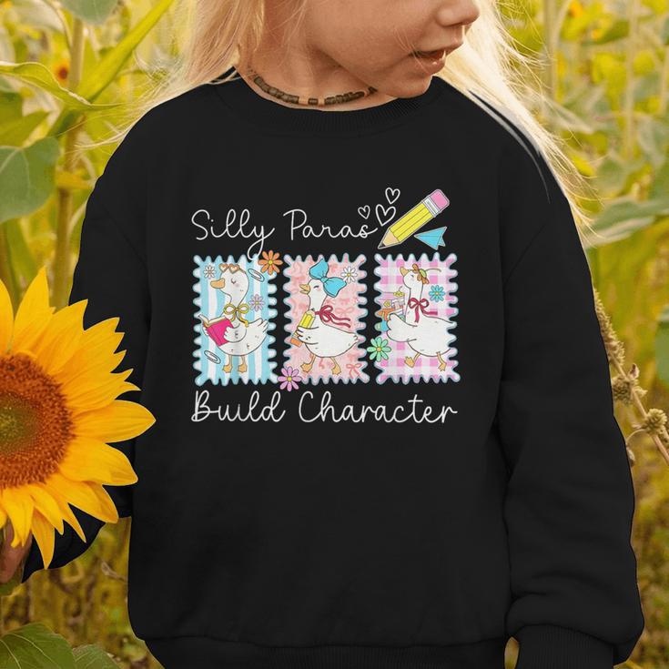 Coquette Back To School Silly Paras Build Character Graphic Toddler Sweatshirt Coquette Back To School Silly Paras Build Character Graphic Toddler Sweatshirt