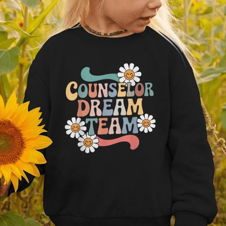Counselor Dream Team Retro Back To School Counselor Squad Graphic Toddler Sweatshirt