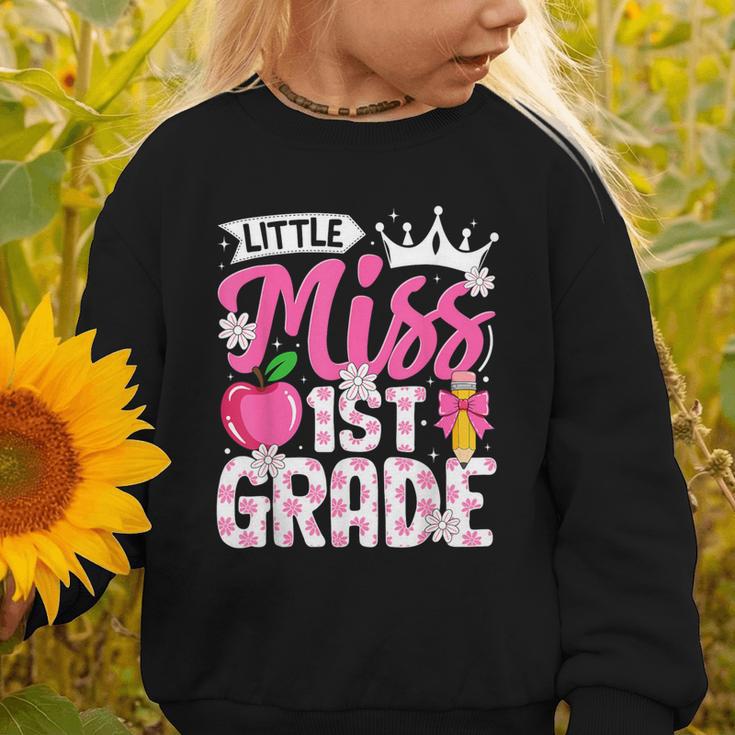 Cute Back To School 1st Grade Girls Kids First Day Of School Graphic Toddler Sweatshirt Cute Back To School 1st Grade Girls Kids First Day Of School Graphic Toddler Sweatshirt