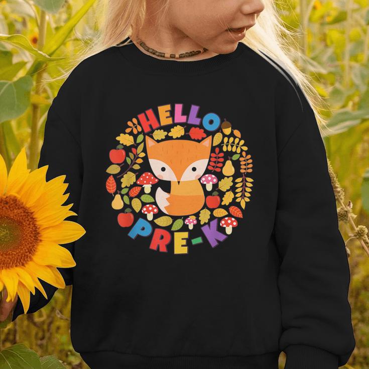 Cute Fox Back To School Woodland Animal Pre-K Graphic Toddler Sweatshirt