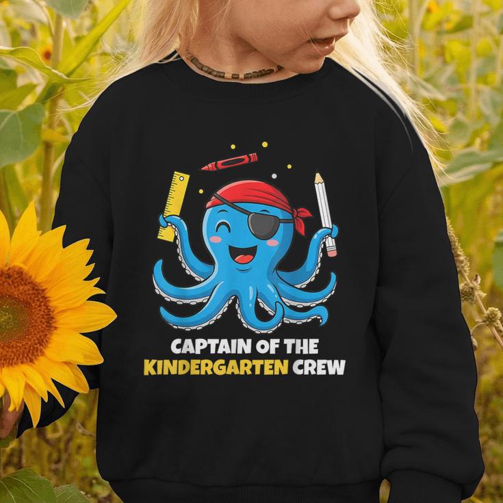 Cute Octopus Pirate Kindergarten Boys Kids Back To School Graphic Toddler Sweatshirt Cute Octopus Pirate Kindergarten Boys Kids Back To School Graphic Toddler Sweatshirt