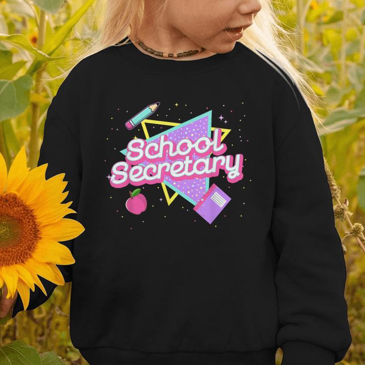 Cute School Secretary Shirt 80's 90's Back To School Graphic Toddler Sweatshirt Cute School Secretary Shirt 80's 90's Back To School Graphic Toddler Sweatshirt