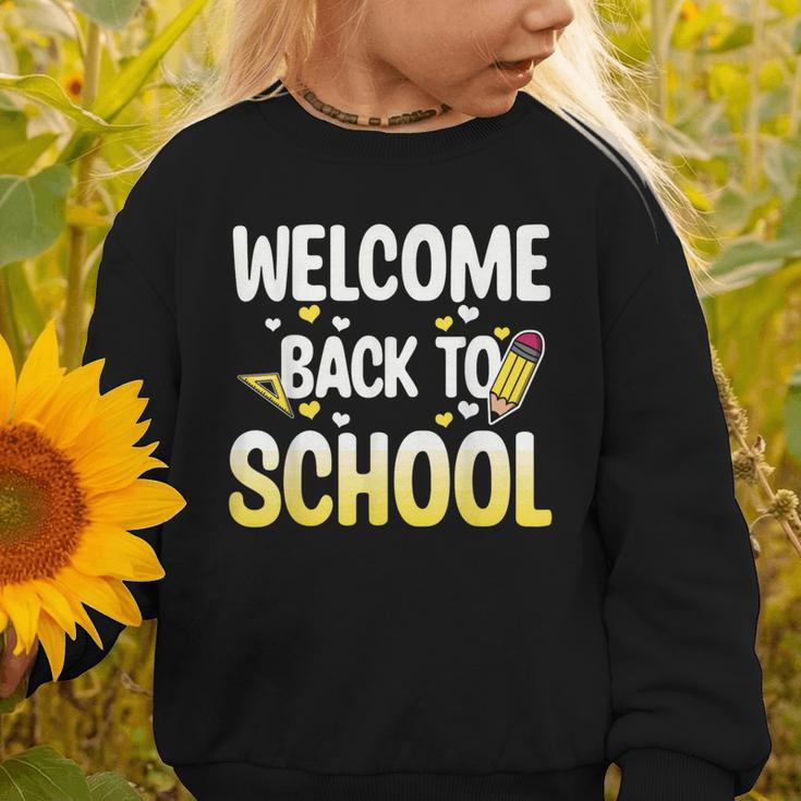 Cute Welcome Back To School 1st Day Back To School First Day Graphic Toddler Sweatshirt Cute Welcome Back To School 1st Day Back To School First Day Graphic Toddler Sweatshirt