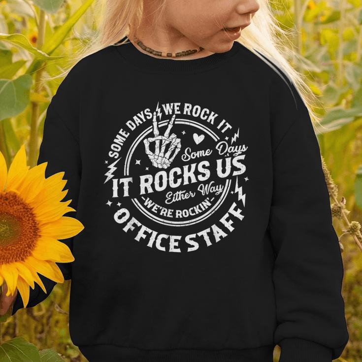 Some Days We Rock It Office Staff Back To School Graphic Toddler Sweatshirt