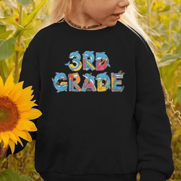 Dolphin Third Grade Back To School Kids Boys Girls Graphic Toddler Sweatshirt Dolphin Third Grade Back To School Kids Boys Girls Graphic Toddler Sweatshirt