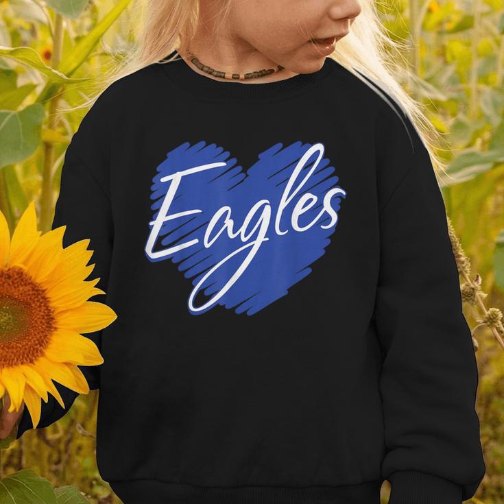 Eagles Heart Back To School Spirit B Graphic Toddler Sweatshirt