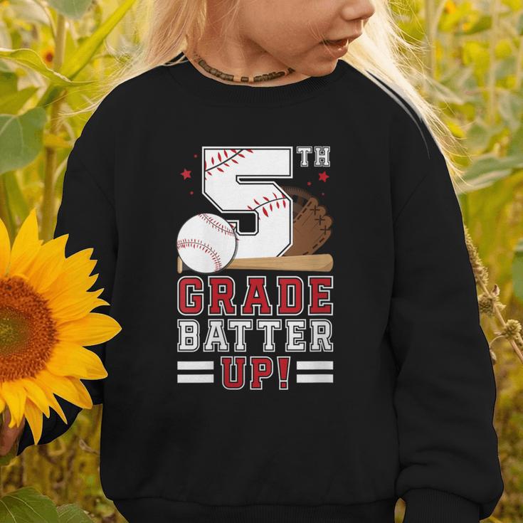 Fifth Grade Batter Up Baseball First Day Back To School Graphic Toddler Sweatshirt