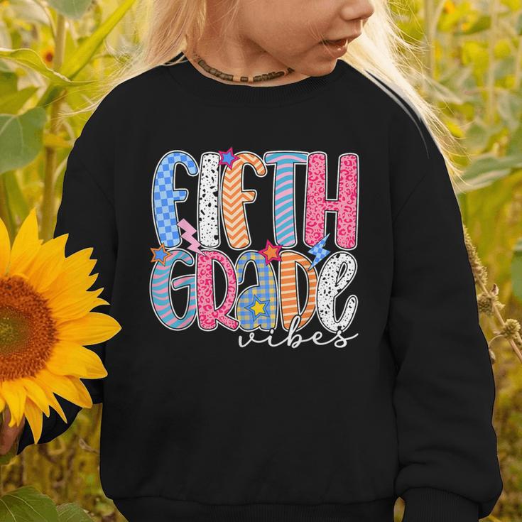 Fifth Grade Vibes 5th Grade Team Retro Back To School Graphic Toddler Sweatshirt