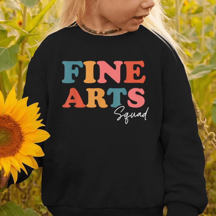 Fine Arts Squad Boho Cute Back To School Fine Arts Graphic Toddler Sweatshirt
