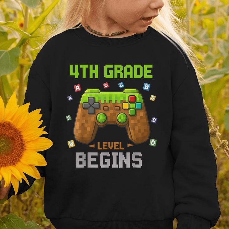 First Day Of 4th Grade Level Begins Back To School Boy Graphic Toddler Sweatshirt First Day Of 4th Grade Level Begins Back To School Boy Graphic Toddler Sweatshirt