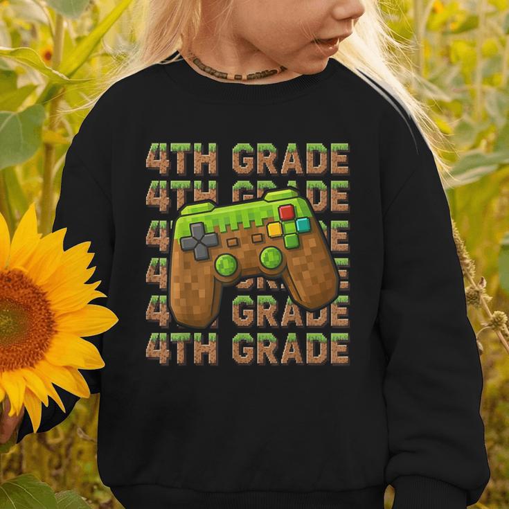 First Day Of 4th Grade Level Begins Back To School Girl Boy Graphic Toddler Sweatshirt First Day Of 4th Grade Level Begins Back To School Girl Boy Graphic Toddler Sweatshirt