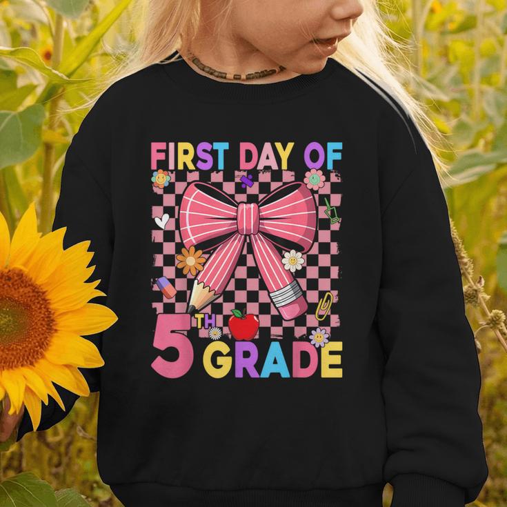 First Day Of 5th Grade Coquette Back To School Girls Kids Graphic Toddler Sweatshirt First Day Of 5th Grade Coquette Back To School Girls Kids Graphic Toddler Sweatshirt
