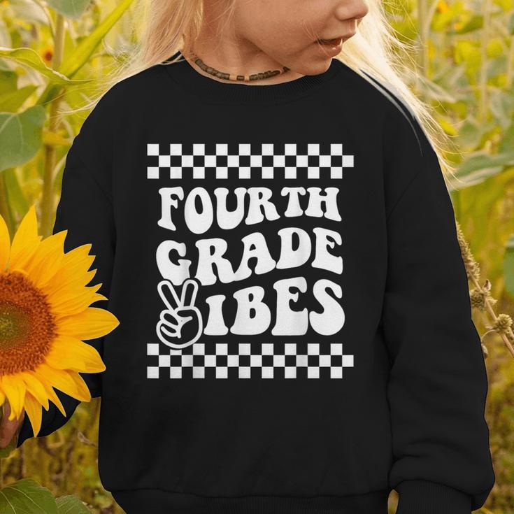 First Day Of Fourth Grade Vibes Girls Back To School Boys Graphic Toddler Sweatshirt First Day Of Fourth Grade Vibes Girls Back To School Boys Graphic Toddler Sweatshirt