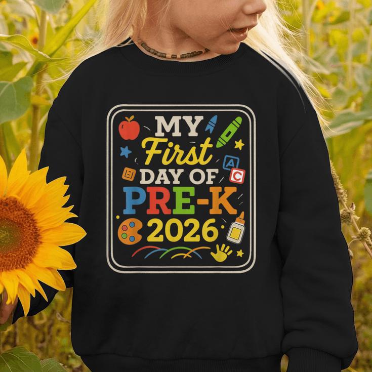My First Day Of Pre-K 2026 Back To School Kids Graphic Toddler Sweatshirt