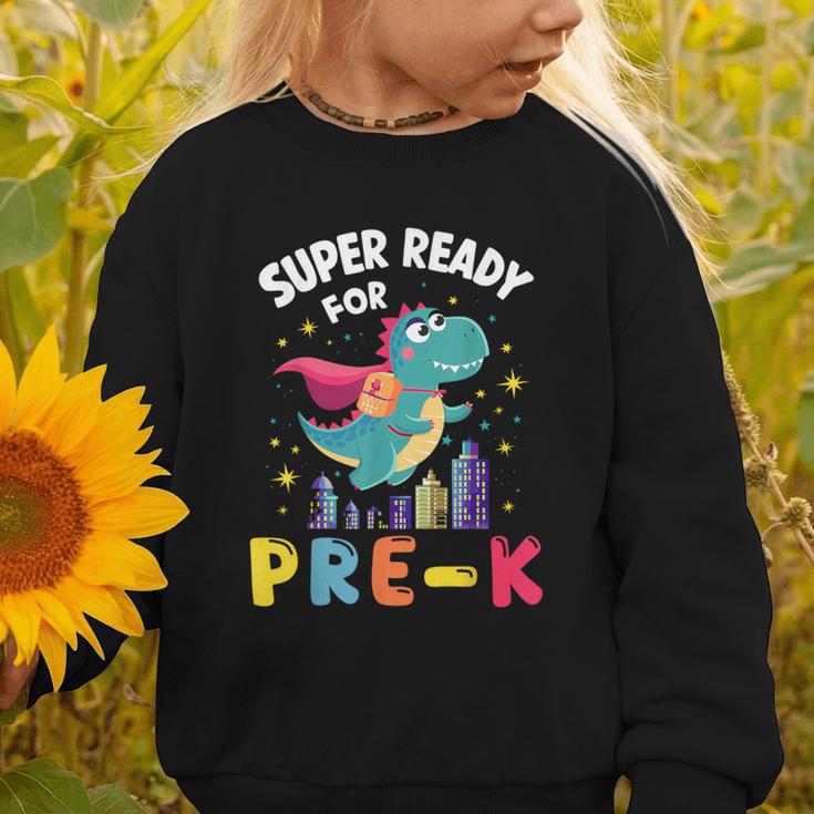 First Day Pre-K Back To School Dinosaur Graphic Toddler Sweatshirt First Day Pre-K Back To School Dinosaur Graphic Toddler Sweatshirt