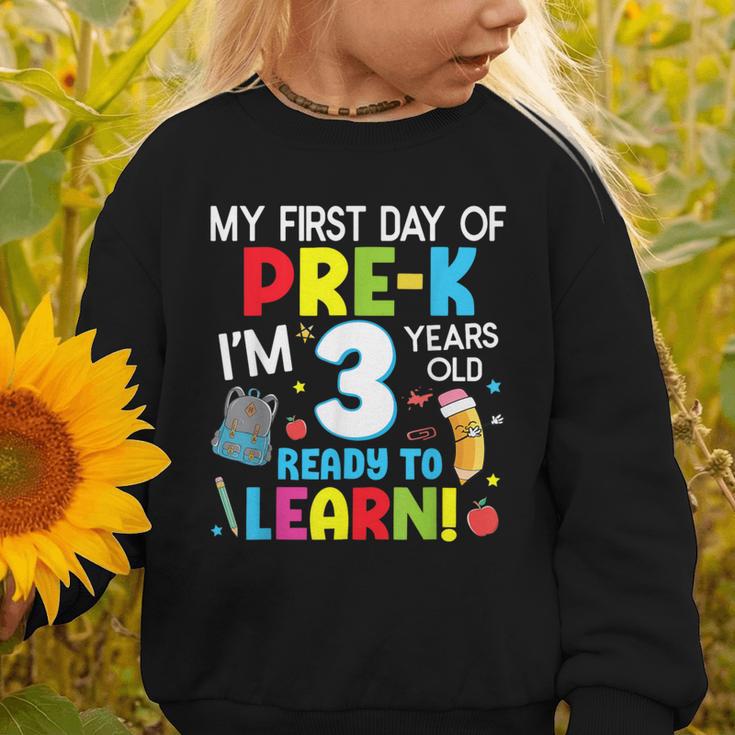 My First Day Of Pre-k Back To School Preschool Girls Boys Graphic Toddler Sweatshirt My First Day Of Pre-k Back To School Preschool Girls Boys Graphic Toddler Sweatshirt