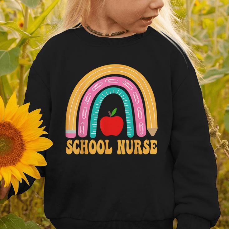 First Day Of School Nurse Back To School Rainbow Pencil Graphic Toddler Sweatshirt First Day Of School Nurse Back To School Rainbow Pencil Graphic Toddler Sweatshirt