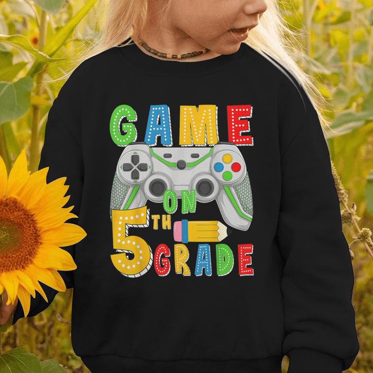 Game On Fifth Grade Back To School Gamer 5th Grade Boys Kids Graphic Toddler Sweatshirt Game On Fifth Grade Back To School Gamer 5th Grade Boys Kids Graphic Toddler Sweatshirt