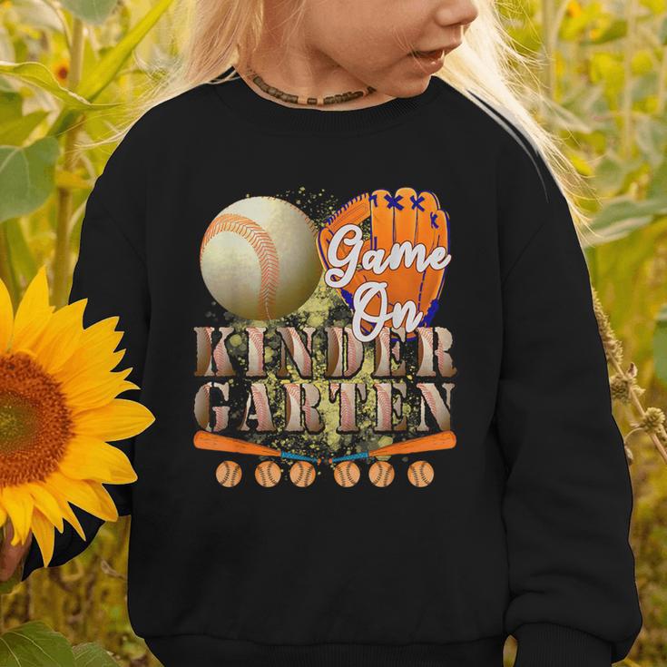 Game On Kindergarten Baseball Back To School Student Kid Boy Graphic Toddler Sweatshirt