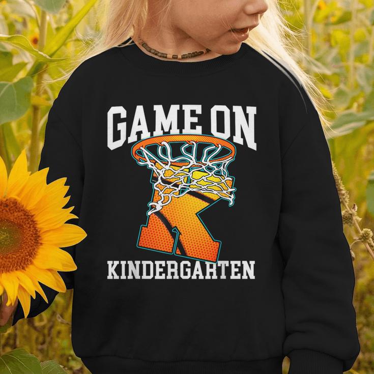 Game On Kindergarten Basketball Back To School Student Boys Graphic Toddler Sweatshirt
