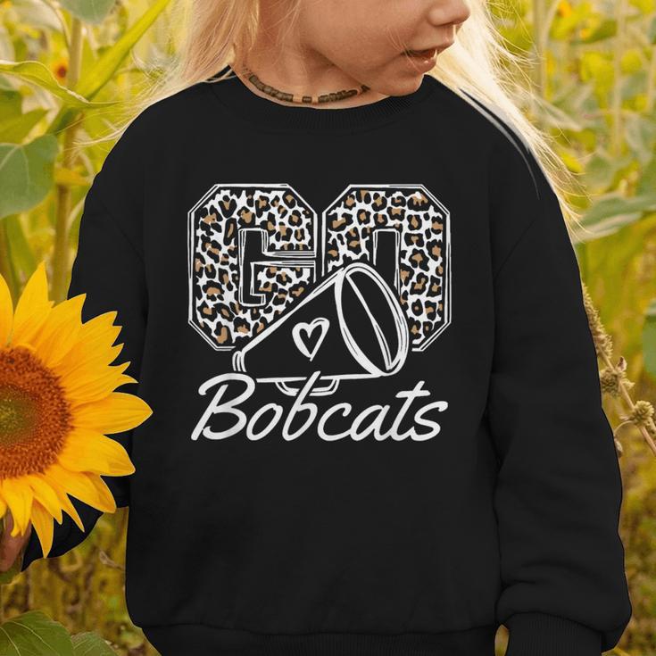 Go Cheer Bobcats High School Spirit Fan Team Back To School Graphic Toddler Sweatshirt