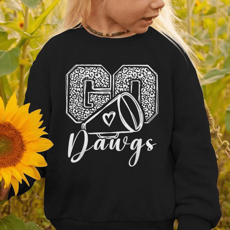 Go Cheer Bulldogs High School Spirit Fan Team Back To School Graphic Toddler Sweatshirt