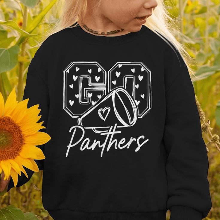 Go Cheer Panthers High School Spirit Team Back To School Graphic Toddler Sweatshirt