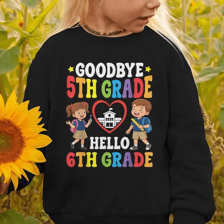 Goodbye 5th Grade Hello 6th Grade Graduate Back To School Graphic Toddler Sweatshirt