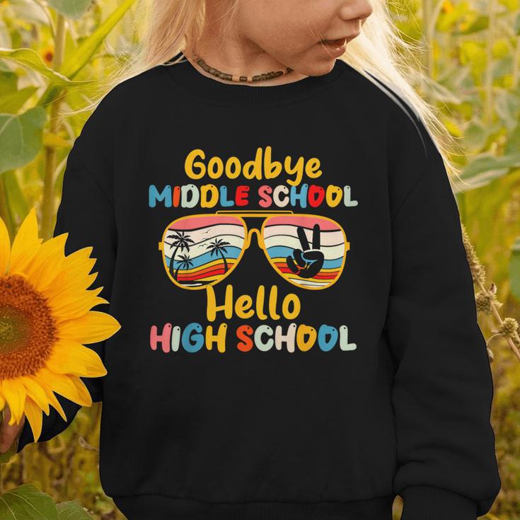 Goodbye Middle School Hello High School Back To School Graphic Toddler Sweatshirt