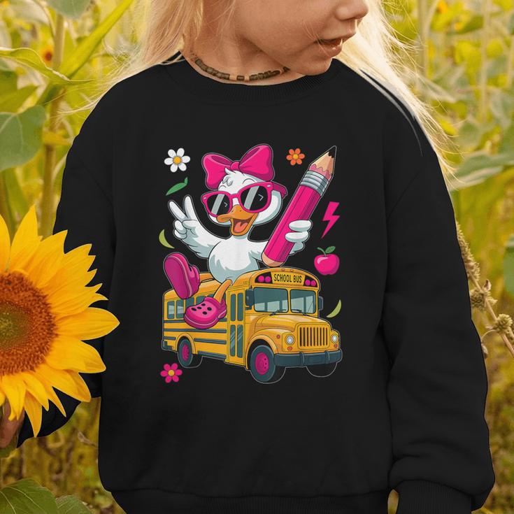 Goose Back To School First Day Of School Girls Boys Graphic Toddler Sweatshirt Goose Back To School First Day Of School Girls Boys Graphic Toddler Sweatshirt