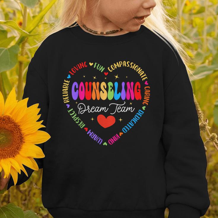 Groovy Counseling Dream Team Appreciation Back To School Graphic Toddler Sweatshirt Groovy Counseling Dream Team Appreciation Back To School Graphic Toddler Sweatshirt