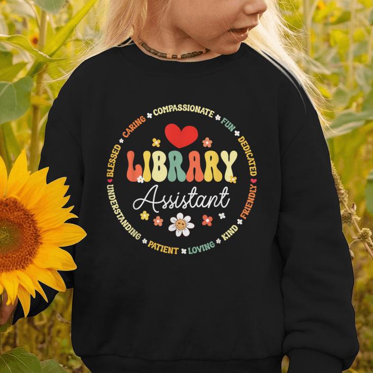 Groovy Librarian School Library Assistant Day Back To School Graphic Toddler Sweatshirt Groovy Librarian School Library Assistant Day Back To School Graphic Toddler Sweatshirt