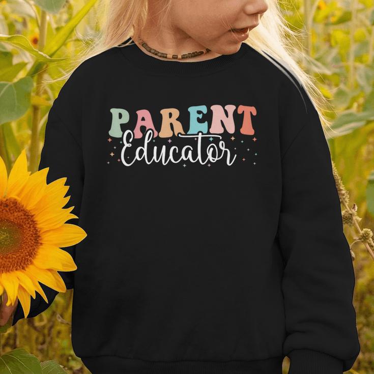Groovy Parent Educator Back To School Graphic Toddler Sweatshirt Groovy Parent Educator Back To School Graphic Toddler Sweatshirt
