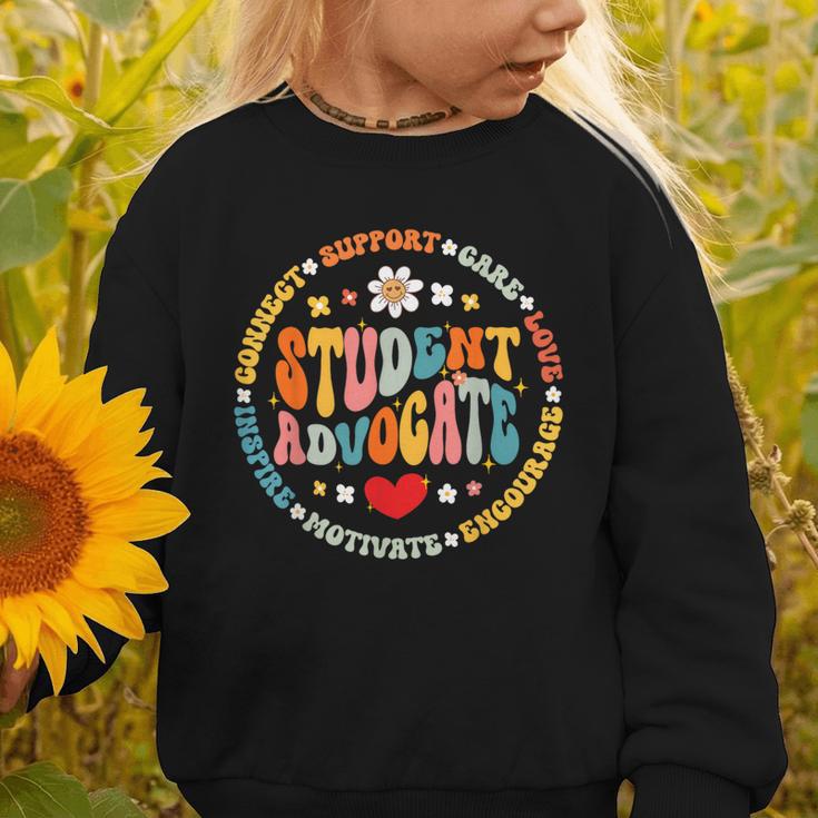 Groovy Student Advocate Appreciation Back To School Graphic Toddler Sweatshirt Groovy Student Advocate Appreciation Back To School Graphic Toddler Sweatshirt