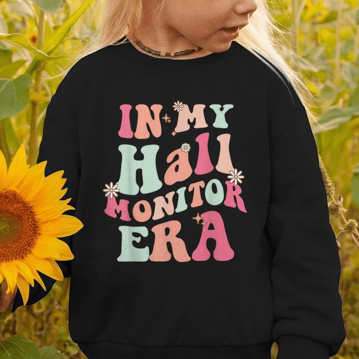 In My Hall Monitor Era School Student Back To School Groovy Graphic Toddler Sweatshirt In My Hall Monitor Era School Student Back To School Groovy Graphic Toddler Sweatshirt
