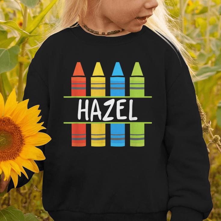 Hazel Crayon Back To School Kids Graphic Toddler Sweatshirt Hazel Crayon Back To School Kids Graphic Toddler Sweatshirt