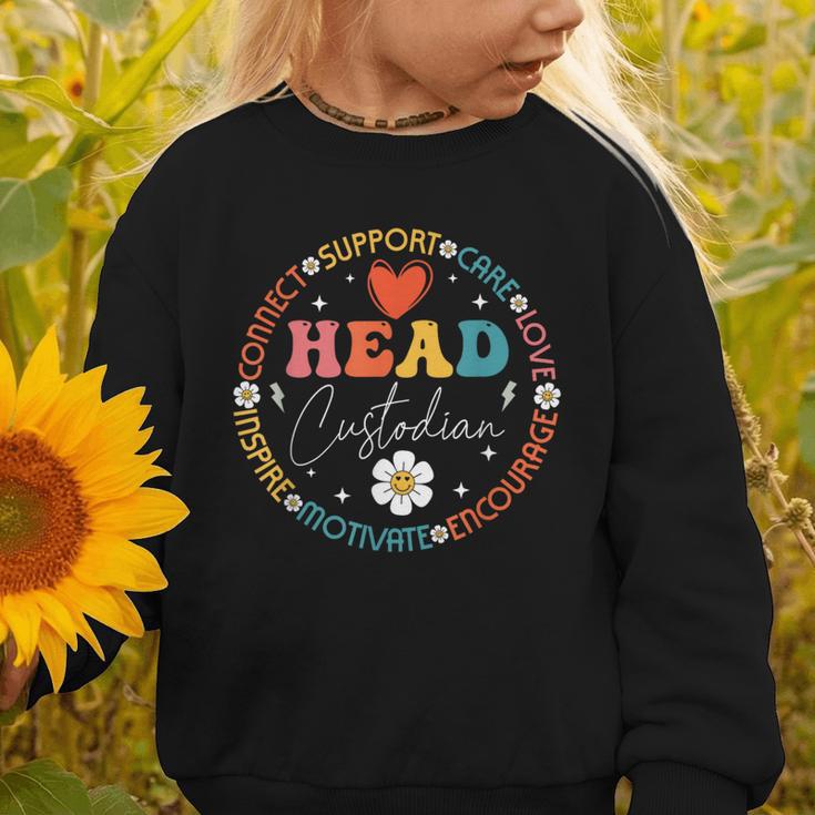 Head Custodian Appreciation Week Back To School Retro Groovy Graphic Toddler Sweatshirt Head Custodian Appreciation Week Back To School Retro Groovy Graphic Toddler Sweatshirt